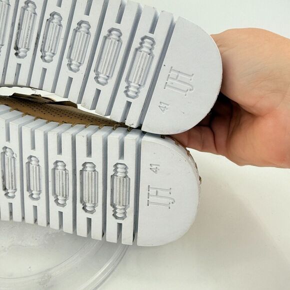 Ilse Jacobsen Women Tulip Bit Platform Slip On Shoe Size 41 11 Taupe Gold Loafer - Picture 11 of 15